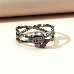3 FOR $24 Zircon Detailed Skull Ring